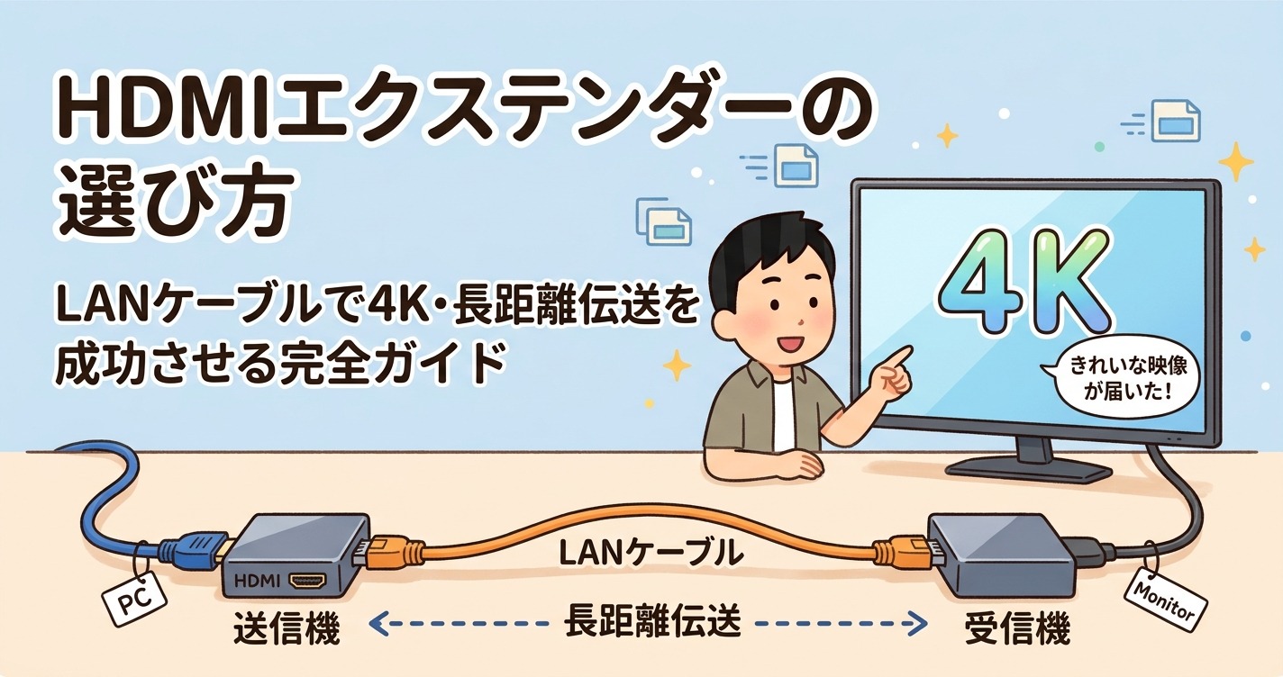 HDMIエクステンダーの選び方｜LANケーブルで4K・長距離伝送を成功させる