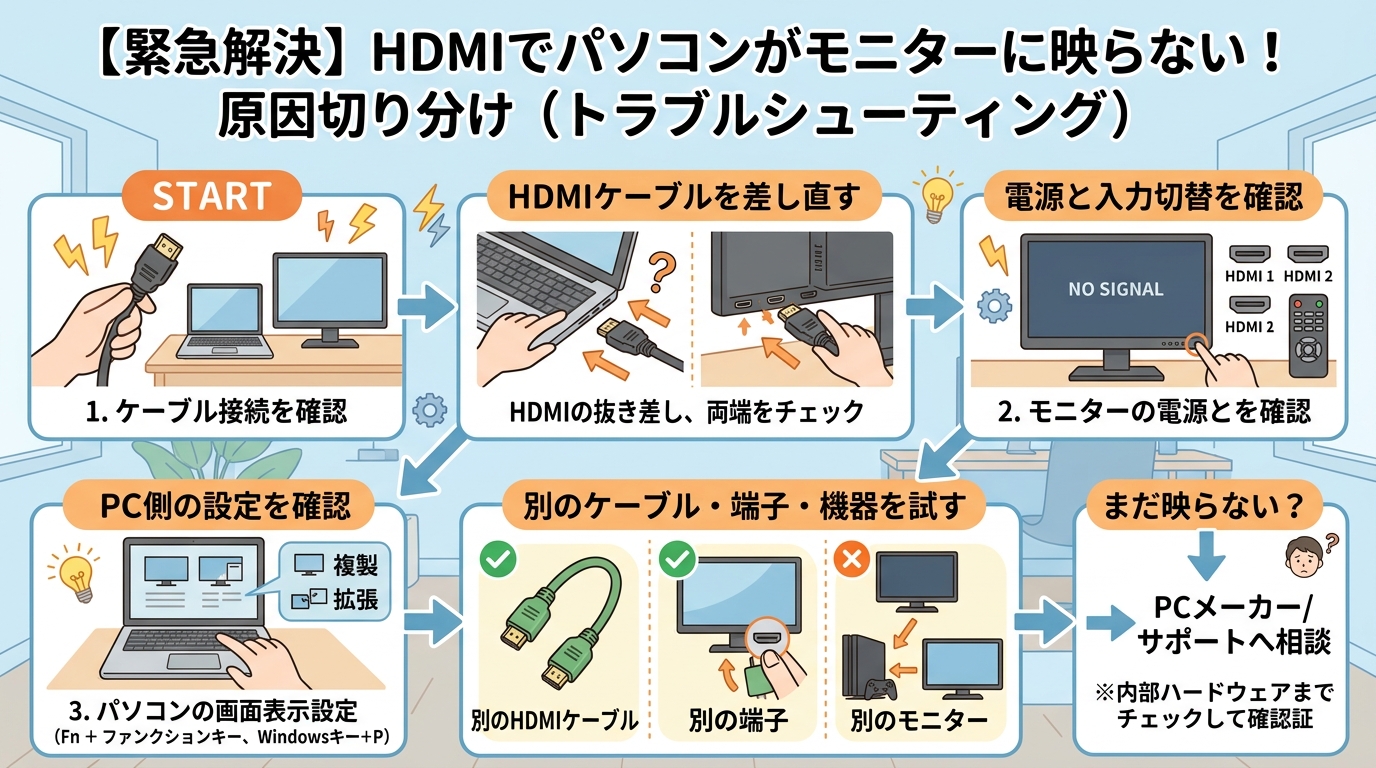 原因切り分け（トラブルシューティング）のイメージ画像