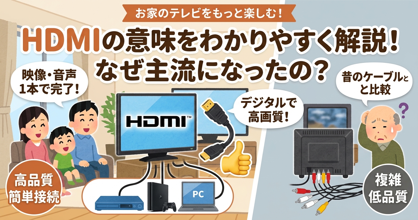 HDMIの意味をわかりやすく解説！なぜ主流になったの？