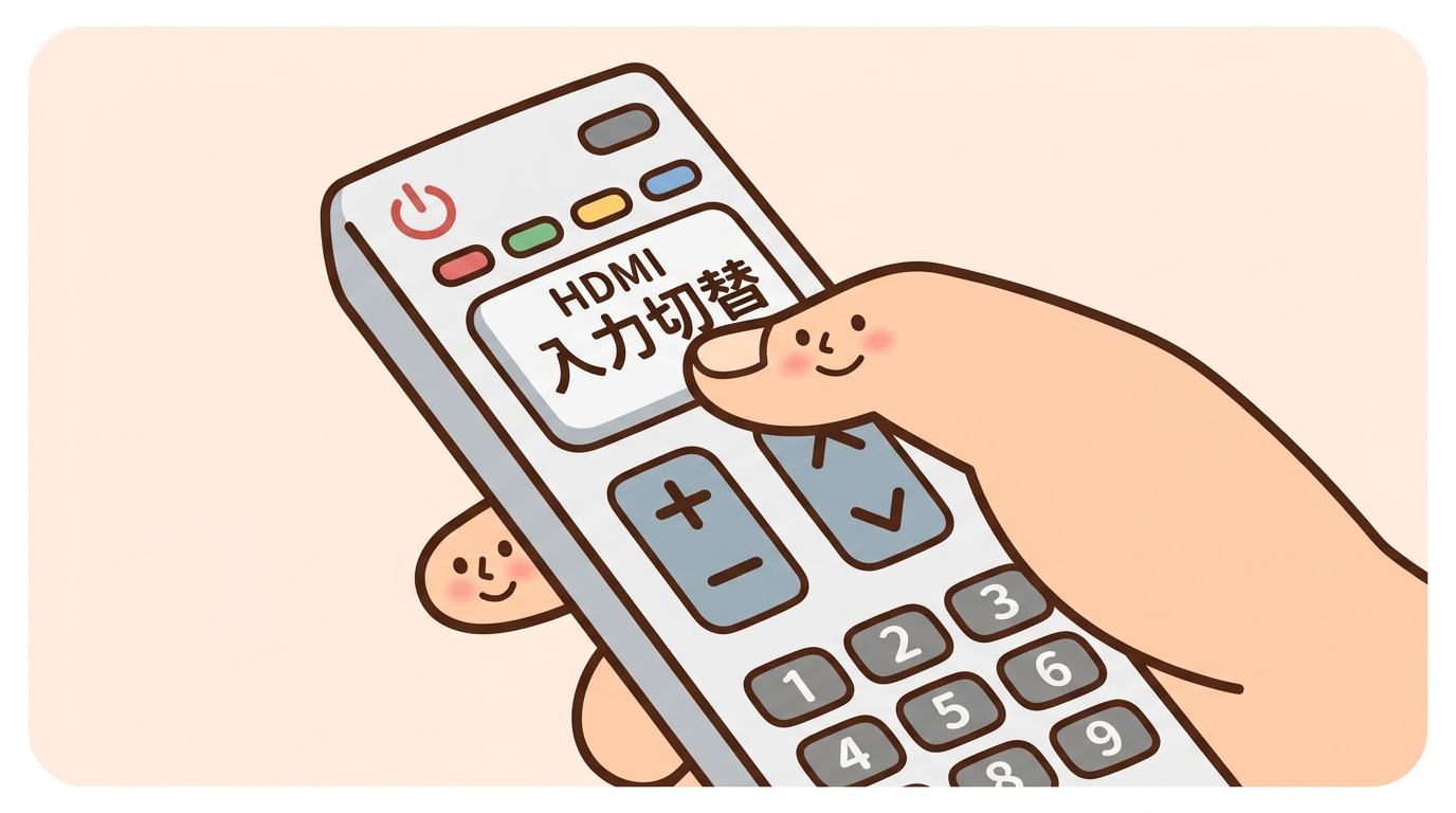 テレビリモコンの入力切替ボタンの画像