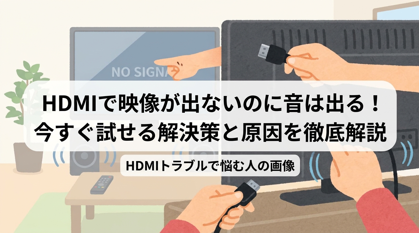 HDMIで映像が出ないのに音は出る！今すぐ試せる解決策と原因