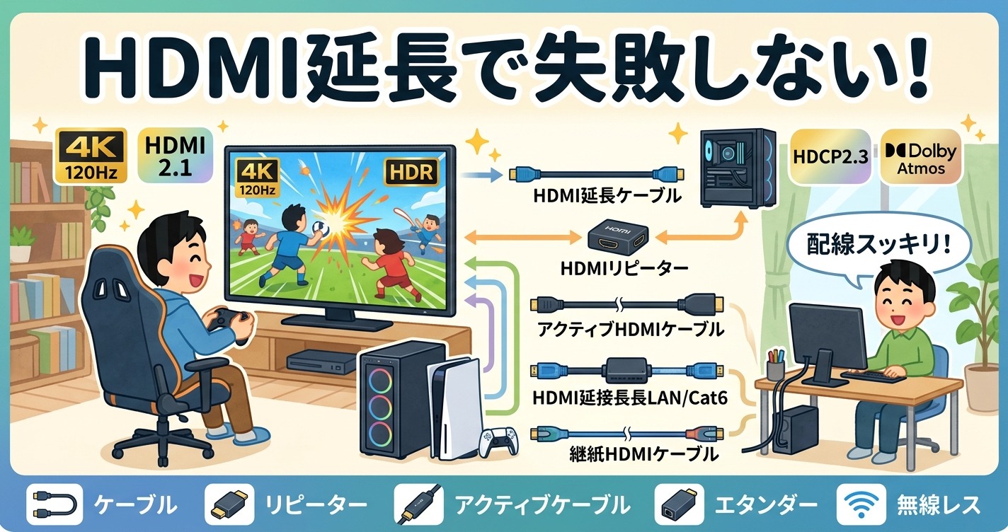 HDMI延長で失敗しない！