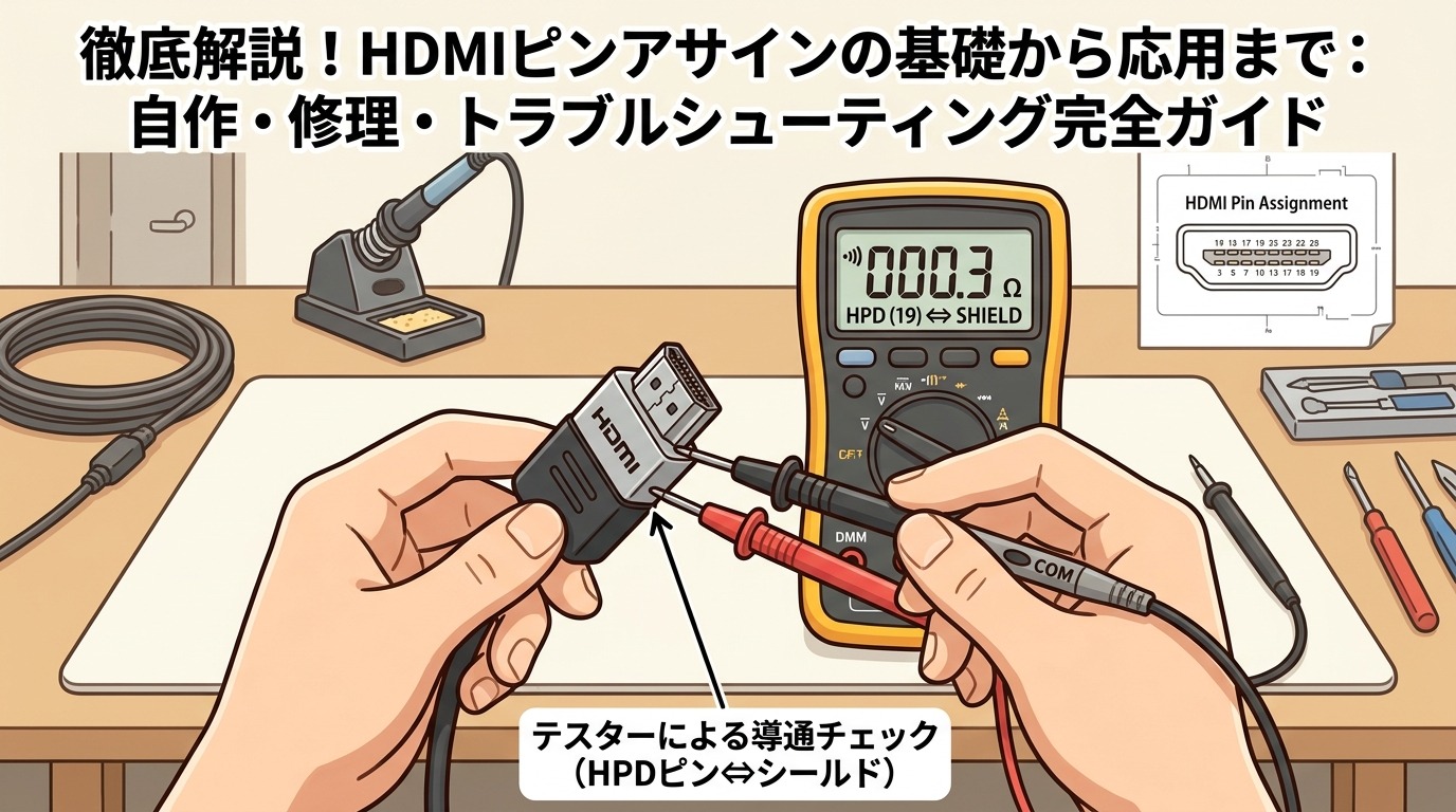 HDMIピンアサインの基礎から応用まで：自作・修理・トラブルシューティング