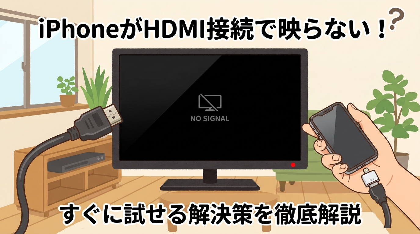 iPhoneがHDMI接続で映らない！原因とすぐに試せる解決策