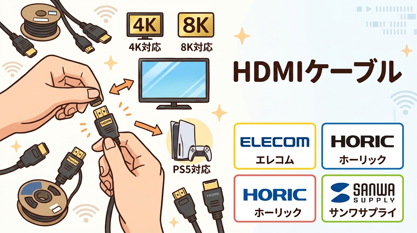 エレコム、ホーリック、サンワサプライのメーカーロゴ画像
