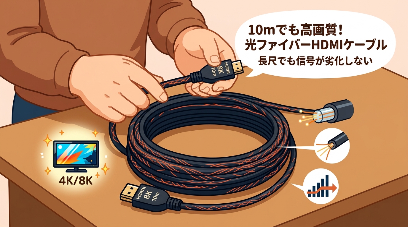 光ファイバーHDMIケーブルのイメージ画像