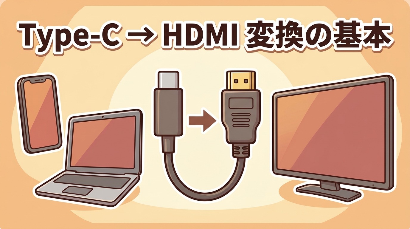 Type-C（USB-C）をHDMIに変換する方法｜スマホ・タブレット・PCをテレビ・モニターにつなぐ総まとめ